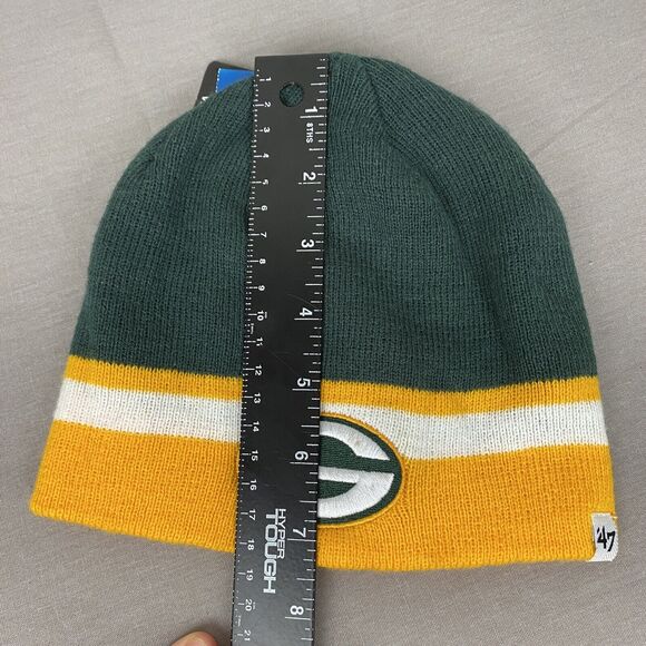 47 Brand Beanie Green Bay Packers Kids One Size Green Yellow NWT Buddie - Picture 7 of 7